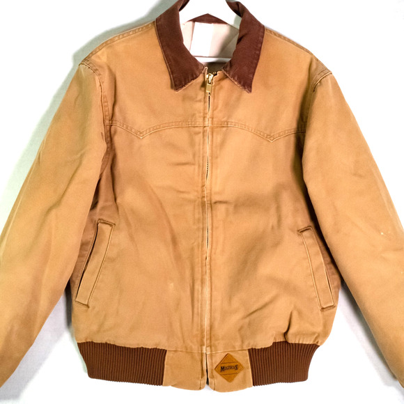 Muleskin By Carhartt Workwear Jacket Beige Men's Size M 100% Cotton Canvas - Picture 3 of 15